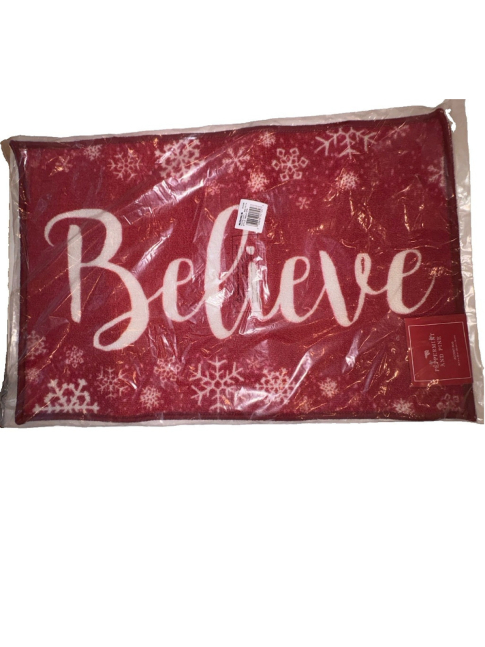 New-20x30”- Holliday Door Mat-“Believe”-Christmas Theme-festive Winter-Xmas
